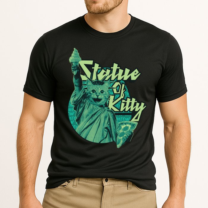Statue Of Kitty Cooling Performance Crew T-Shirt