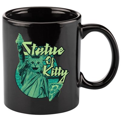 Statue Of Kitty 11oz C Handle Ceramic Mug