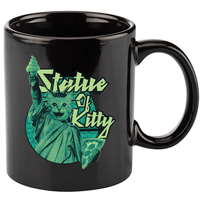 Statue Of Kitty 11oz C Handle Ceramic Mug
