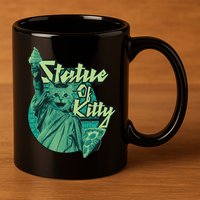 Statue Of Kitty 11oz C Handle Ceramic Mug