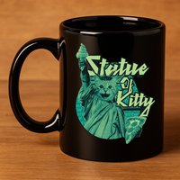 Statue Of Kitty 11oz C Handle Ceramic Mug