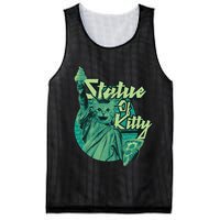 Statue Of Kitty Mesh Reversible Basketball Jersey Tank