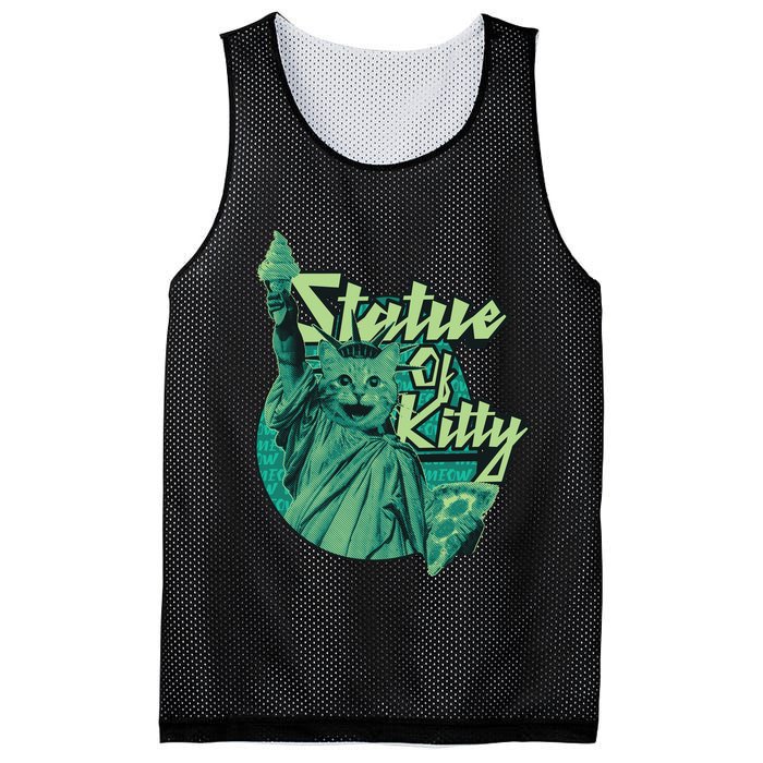 Statue Of Kitty Mesh Reversible Basketball Jersey Tank