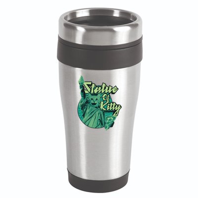 Statue Of Kitty 16oz Travel Tumbler