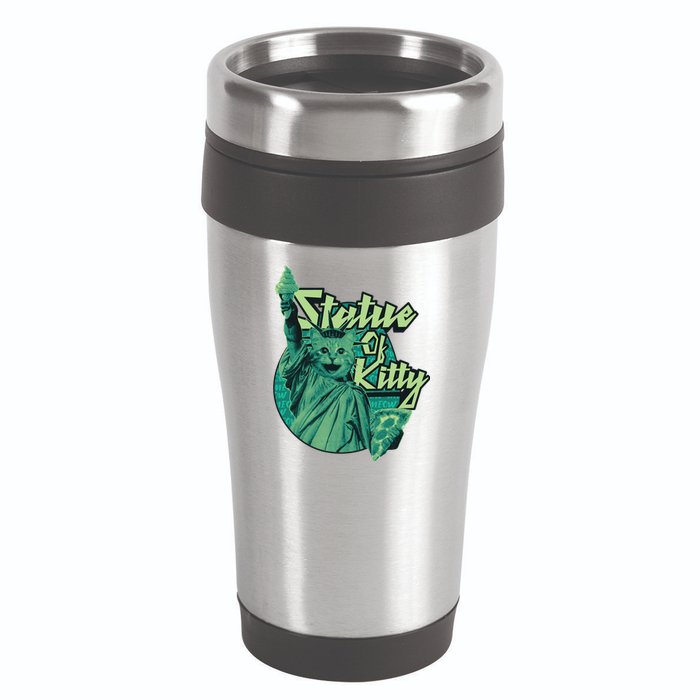 Statue Of Kitty 16oz Travel Tumbler