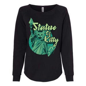 Statue Of Kitty Womens California Wash Sweatshirt