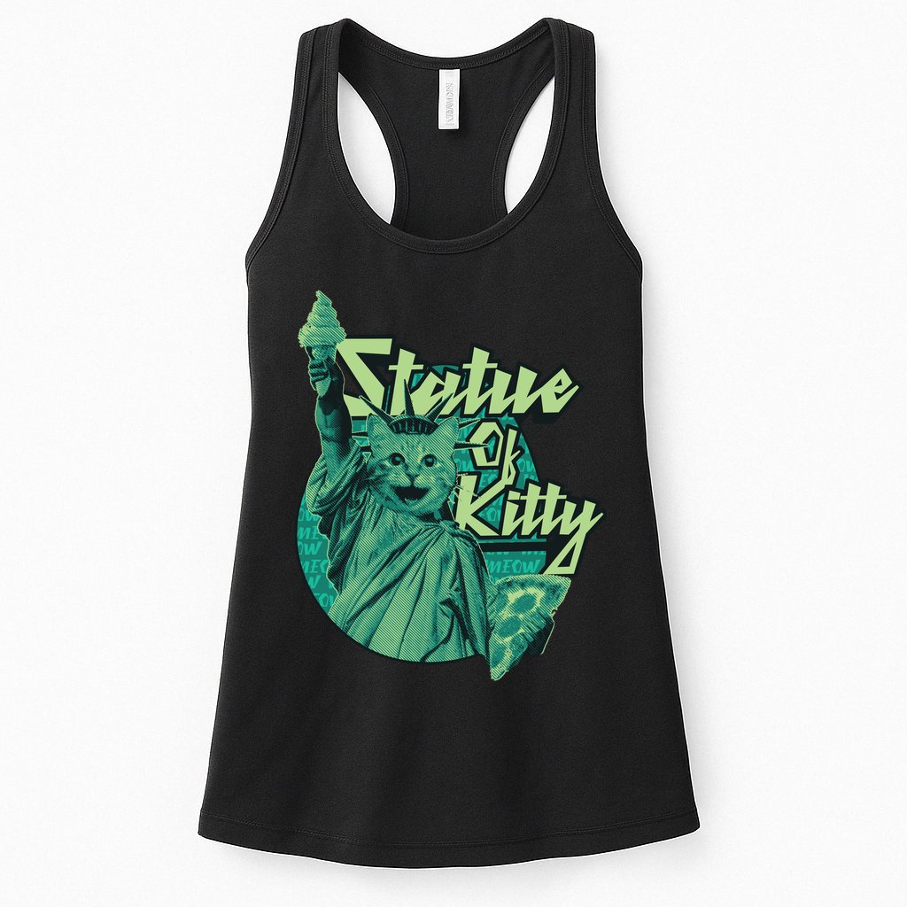 Statue Of Kitty Womens Tank Top