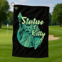 Statue Of Kitty Golf Towel