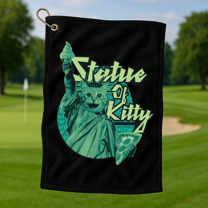 Statue Of Kitty Golf Towel