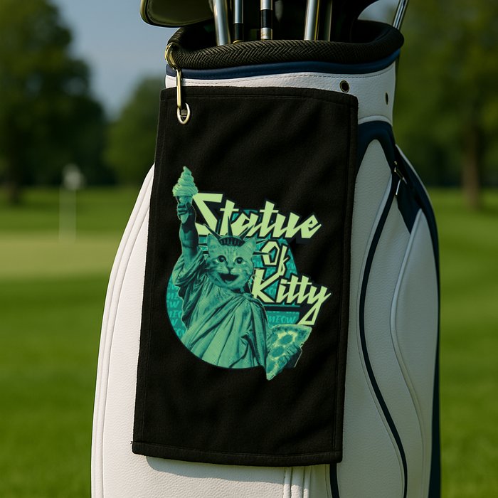 Statue Of Kitty Golf Towel