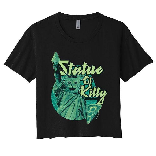 Statue Of Kitty Crop Top