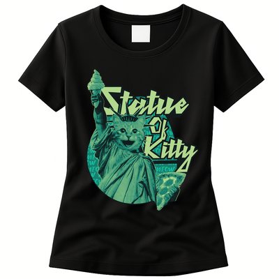 Statue Of Kitty Womens T-Shirt