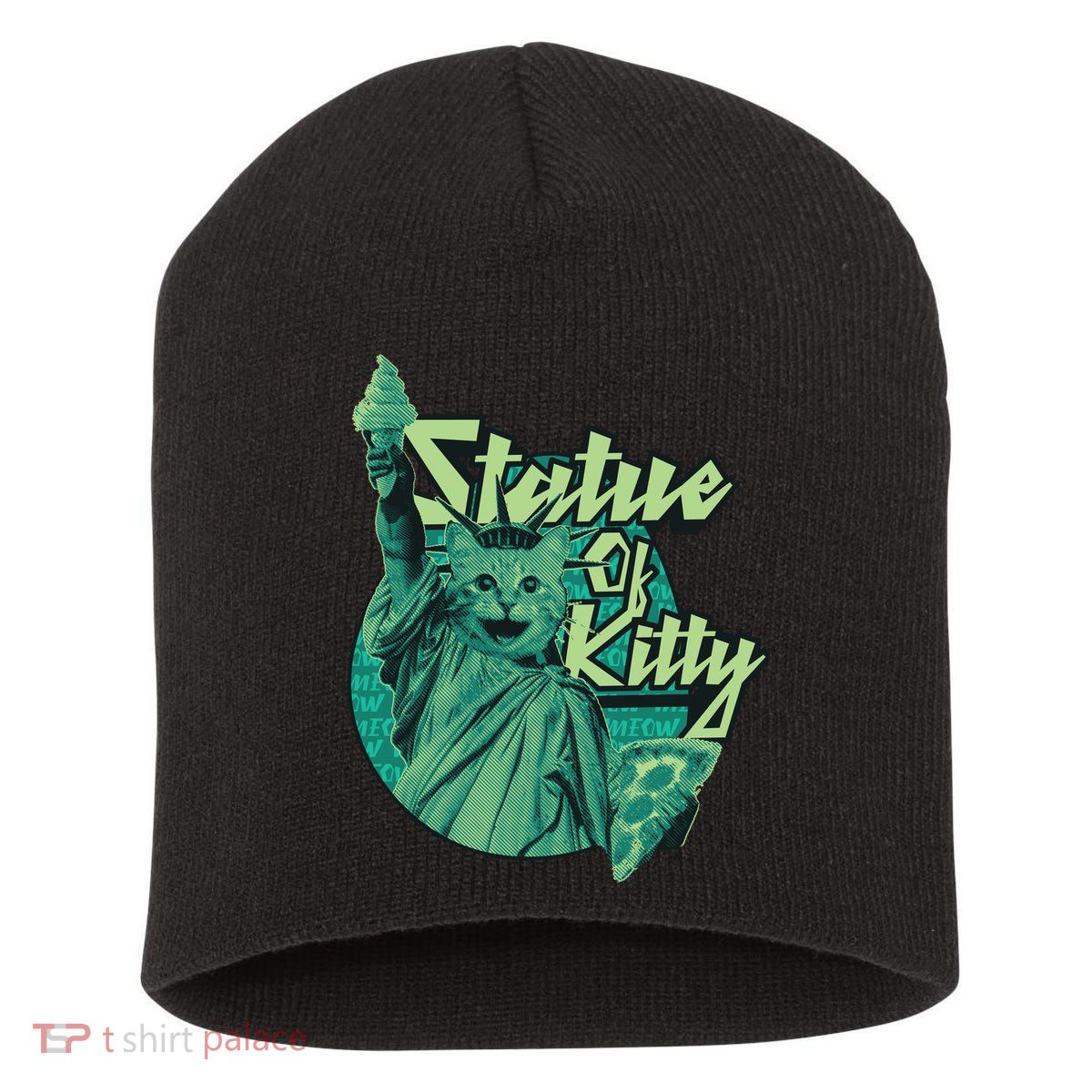 Statue Of Kitty Short Acrylic Beanie