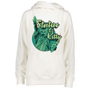 Statue Of Kitty Womens Funnel Neck Pullover Hood