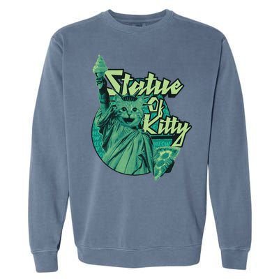 Statue Of Kitty Garment-Dyed Sweatshirt