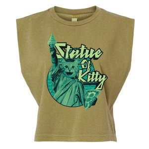 Statue Of Kitty Garment-Dyed Women's Muscle Tee