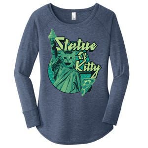 Statue Of Kitty Women's Perfect Tri Tunic Long Sleeve Shirt