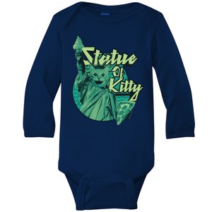 Statue Of Kitty Baby Long Sleeve Bodysuit