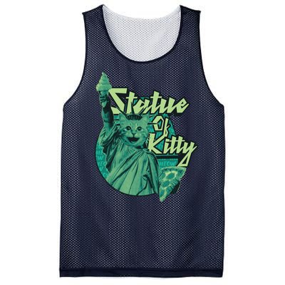 Statue Of Kitty Mesh Reversible Basketball Jersey Tank