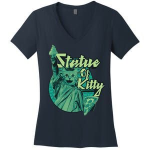 Statue Of Kitty Women's V-Neck T-Shirt