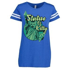 Statue Of Kitty Enza Ladies Jersey Football T-Shirt