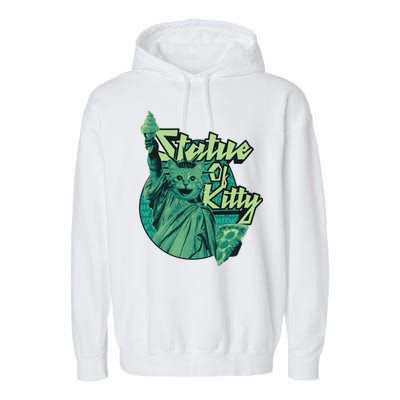 Statue Of Kitty Garment-Dyed Fleece Hoodie