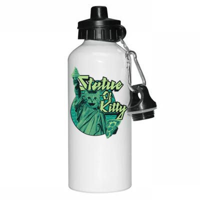 Statue Of Kitty Aluminum Water Bottle 