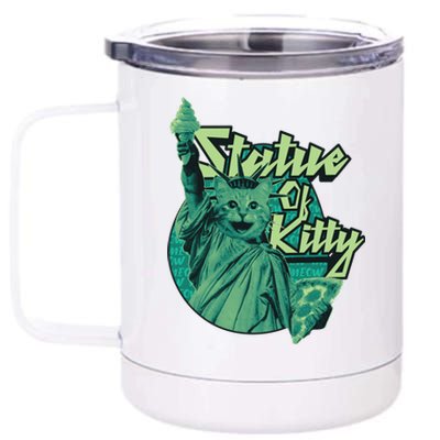 Statue Of Kitty 12 oz Stainless Steel Tumbler Cup