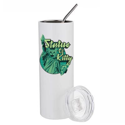 Statue Of Kitty Stainless Steel Tumbler