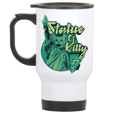 Statue Of Kitty Stainless Steel Travel Mug