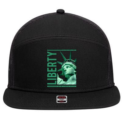 Statue of Liberty 7 Panel Mesh Trucker Snapback Hat