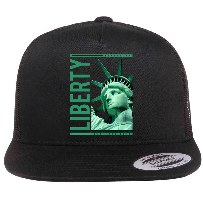 Statue of Liberty Flat Bill Trucker Hat