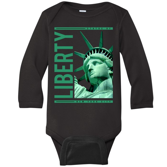 Statue of Liberty Baby Long Sleeve Bodysuit