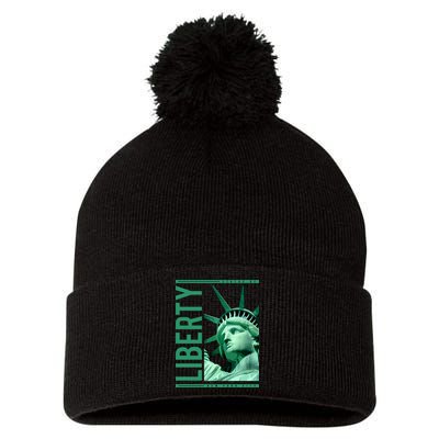 Statue of Liberty Pom Pom 12in Knit Beanie