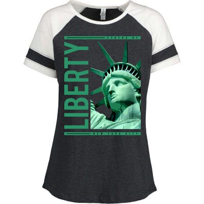 Statue of Liberty Enza Ladies Jersey Colorblock Tee