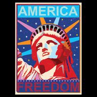 Statue of Liberty America Freedom Retro Vote Poster Doggie Tank