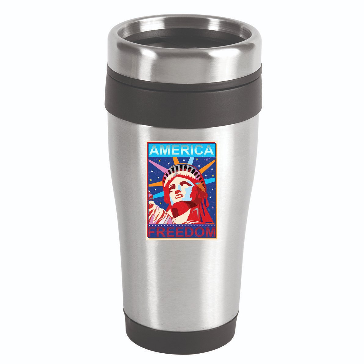 Statue of Liberty America Freedom Retro Vote Poster 16oz Travel Tumbler