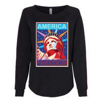 Statue of Liberty America Freedom Retro Vote Poster Womens California Wash Sweatshirt