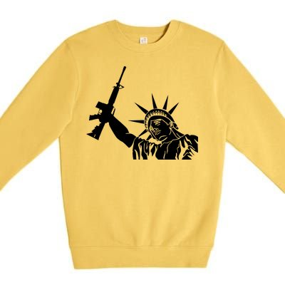 Statue of Liberty AR-15 Gun Rights Premium Crewneck Sweatshirt