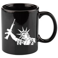 Statue of Liberty AR-15 Gun Rights 11oz C Handle Ceramic Mug
