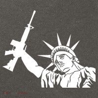 Statue of Liberty AR-15 Gun Rights Cotton Canvas Backpack