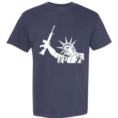 Statue of Liberty AR-15 Gun Rights Garment-Dyed Heavyweight T-Shirt