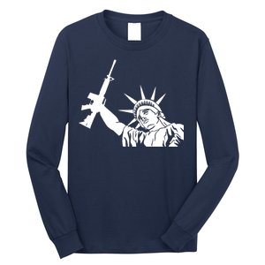 Statue of Liberty AR-15 Gun Rights Long Sleeve Shirt