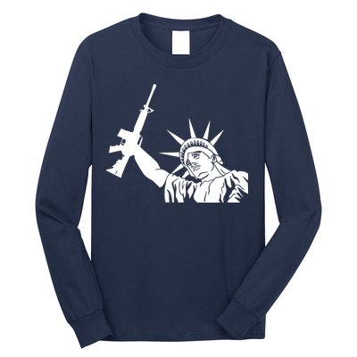 Statue of Liberty AR-15 Gun Rights Long Sleeve Shirt