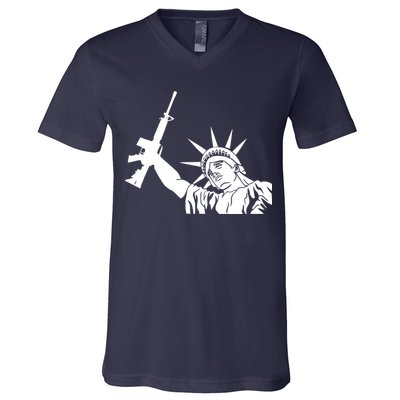 Statue of Liberty AR-15 Gun Rights V-Neck T-Shirt