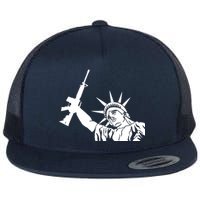 Statue of Liberty AR-15 Gun Rights Flat Bill Trucker Hat