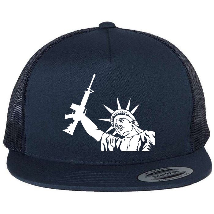 Statue of Liberty AR-15 Gun Rights Flat Bill Trucker Hat