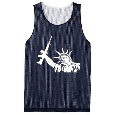 Statue of Liberty AR-15 Gun Rights Mesh Reversible Basketball Jersey Tank