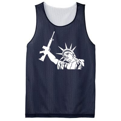 Statue of Liberty AR-15 Gun Rights Mesh Reversible Basketball Jersey Tank