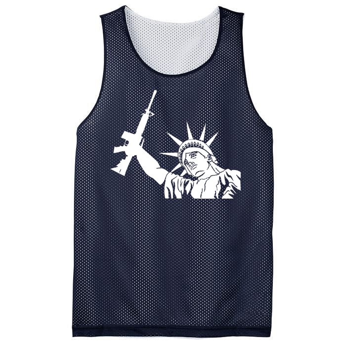 Statue of Liberty AR-15 Gun Rights Mesh Reversible Basketball Jersey Tank